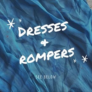 DRESSES, ROMPERS & JUMPSUITS (see below)